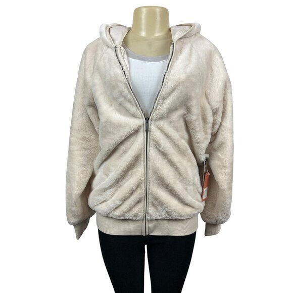 P.J.Salvage Women’s Beige Hoodie Size-M Polyester NWT - Picture 1 of 12